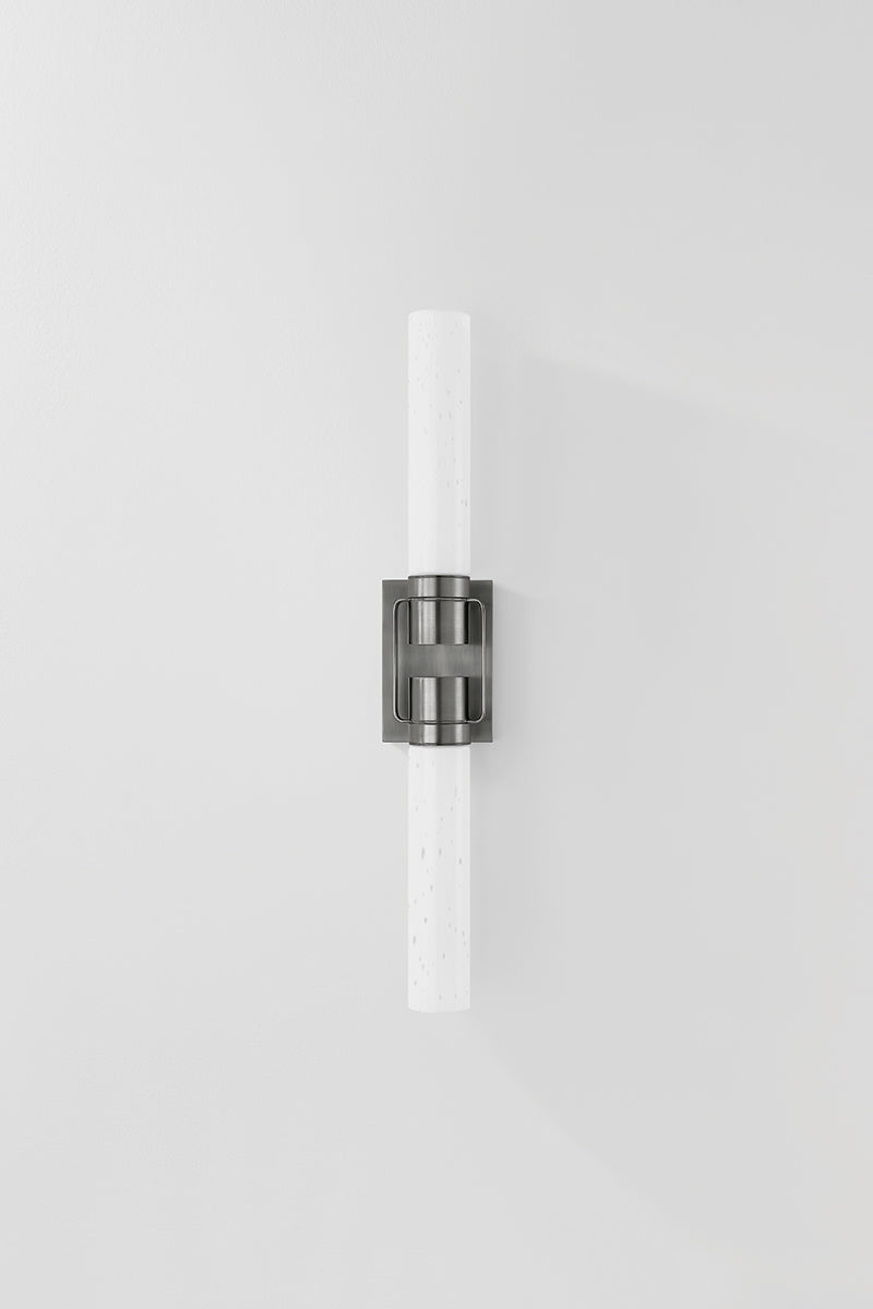 Hudson Valley Glen Oaks 2-Light Wall Sconce in Vintage Pewter, room setting 1
