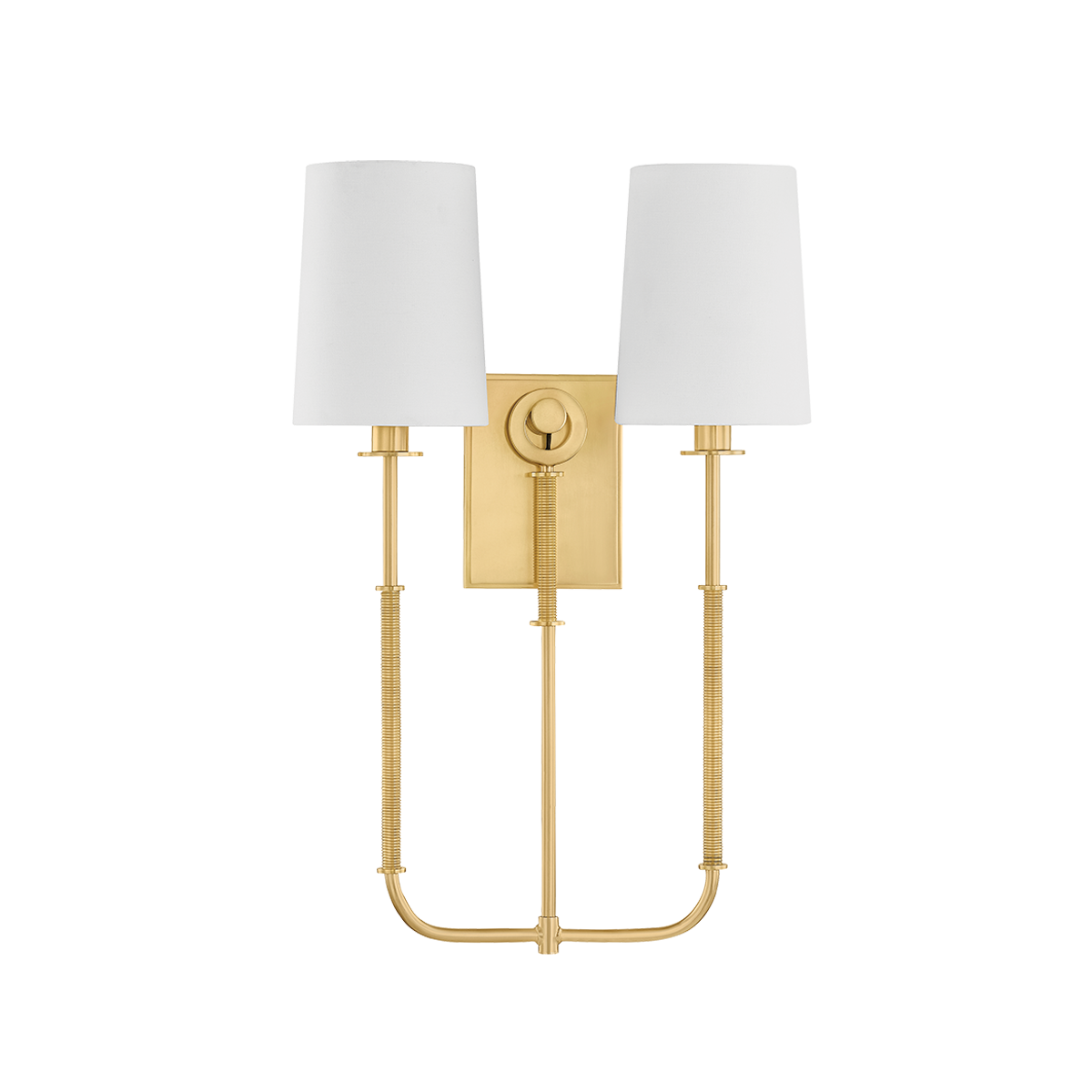 Hudson Valley Glenmont 2-Light Wall Sconce Aged Brass