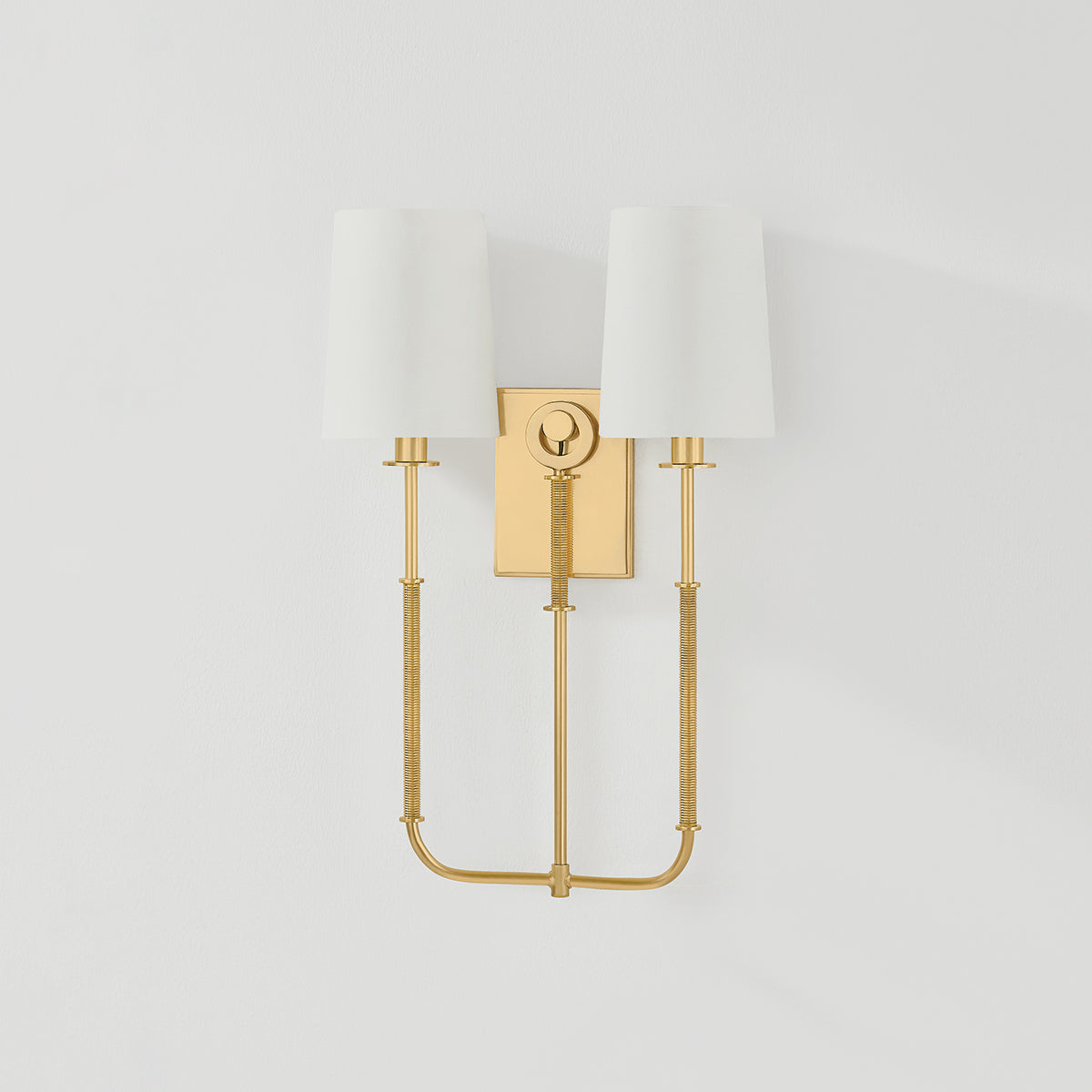 Hudson Valley Glenmont 2-Light Wall Sconce in Aged Brass, alternate view 3