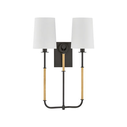 Hudson Valley Glenmont 2-Light Wall Sconce Aged Brass / Distressed Bronze