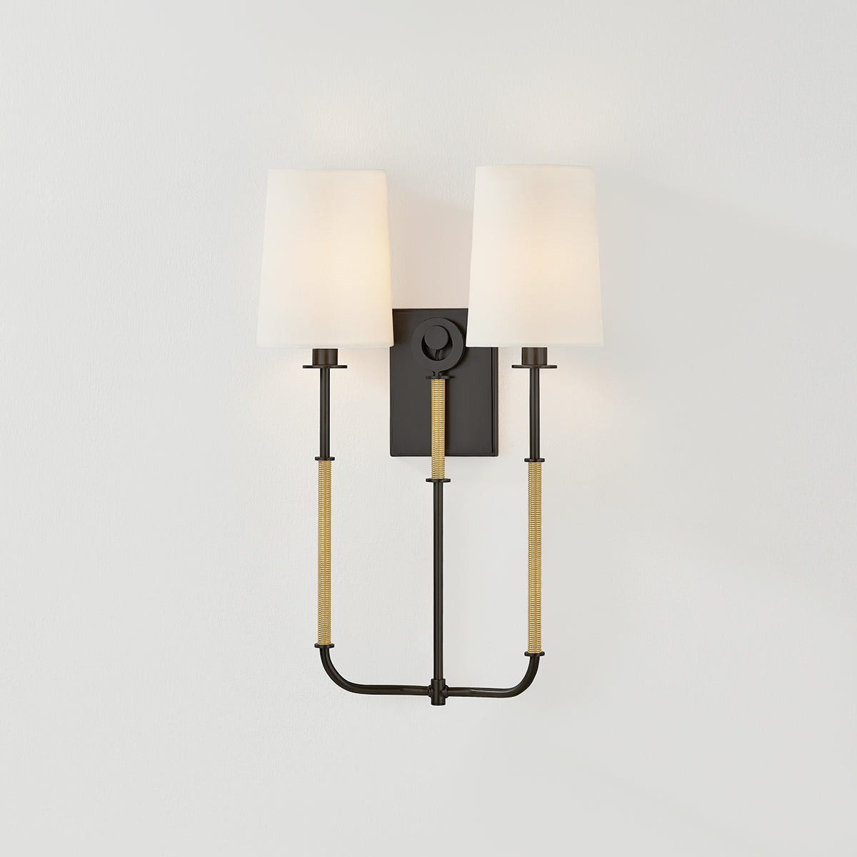 Hudson Valley Glenmont 2-Light Wall Sconce in Aged Brass / Distressed Bronze, alternate view 2