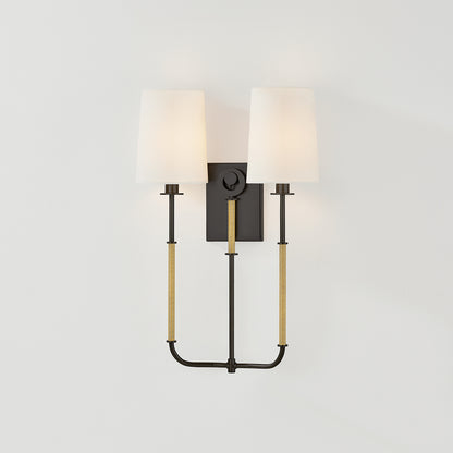 Hudson Valley Glenmont 2-Light Wall Sconce in Aged Brass / Distressed Bronze, alternate view 2