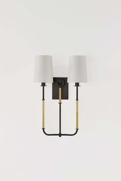 Hudson Valley Glenmont 2-Light Wall Sconce in Aged Brass / Distressed Bronze, room setting 1