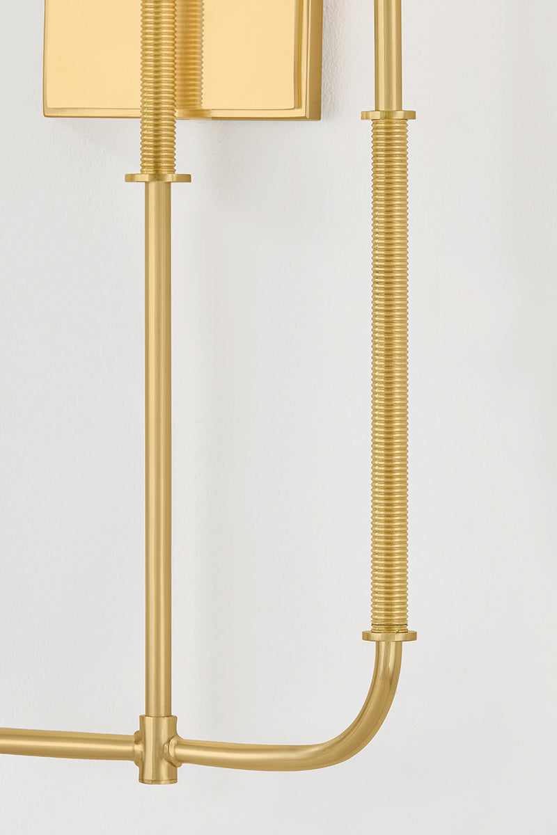 Hudson Valley Glenmont 2-Light Wall Sconce in Aged Brass, room setting 6