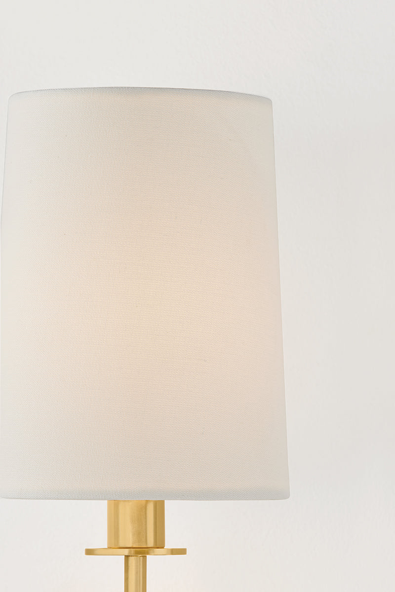 Hudson Valley Glenmont Wall Sconce in Aged Brass, room setting 6