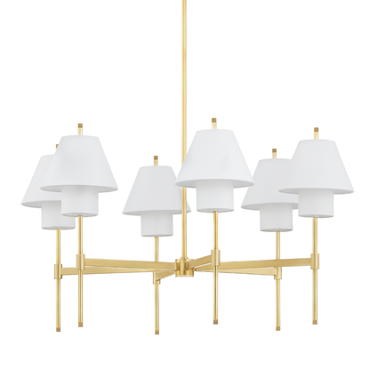 Hudson Valley Glenmoore 6-Light Chandelier Aged Brass