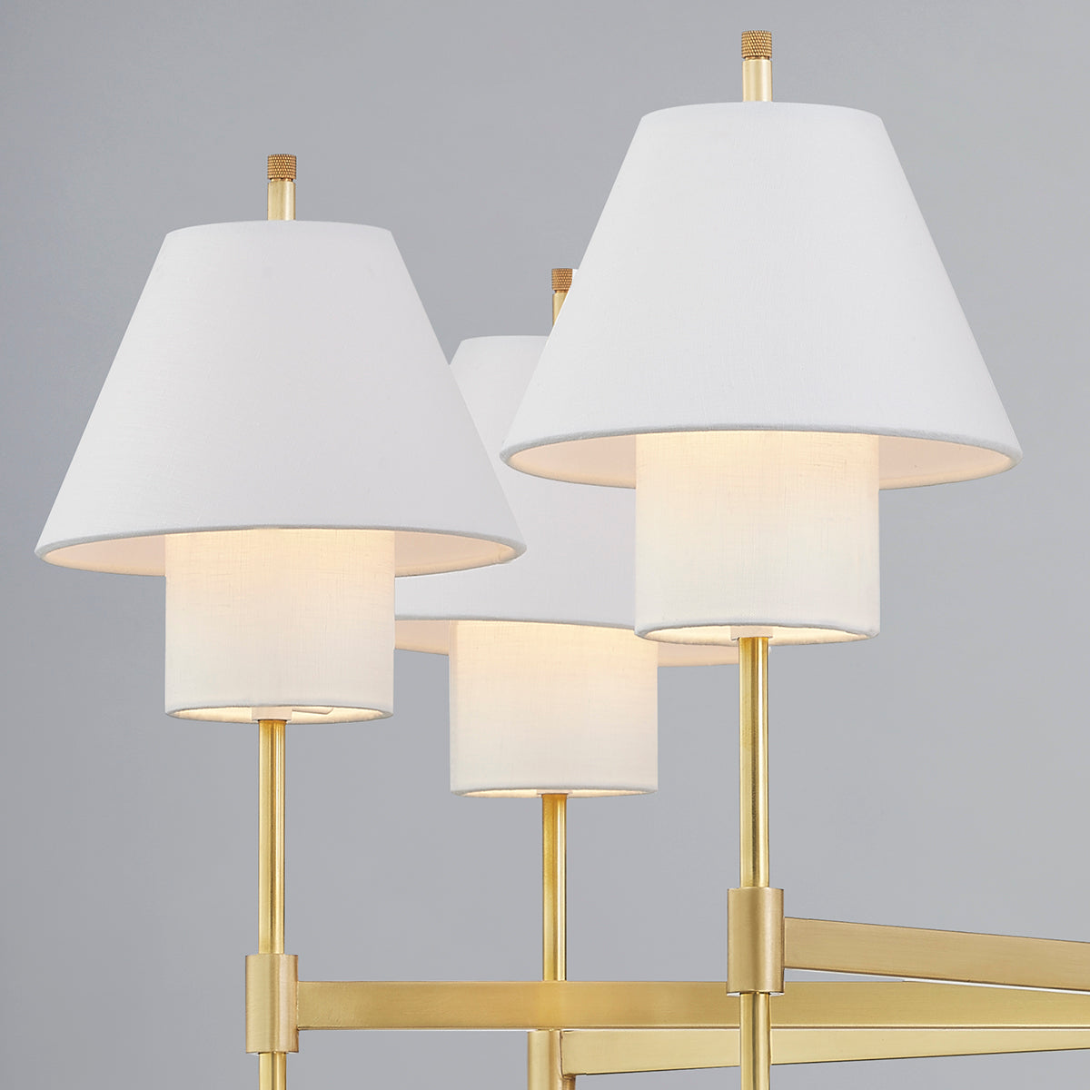 Hudson Valley Glenmoore 8-Light Chandelier Aged Brass detail view 1