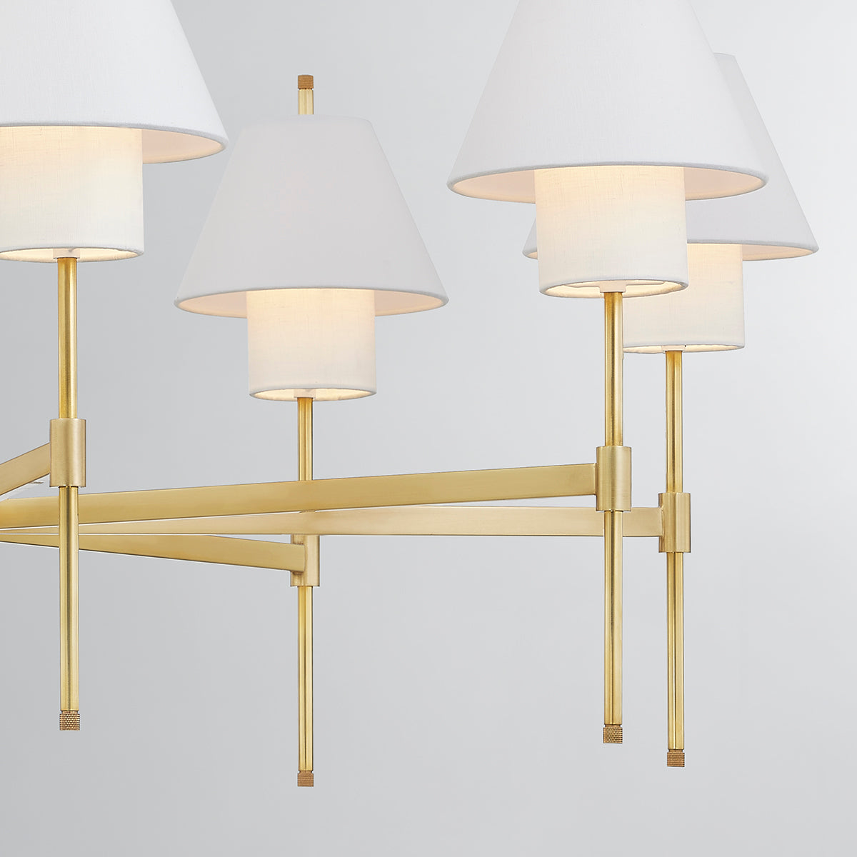 Hudson Valley Glenmoore 8-Light Chandelier Aged Brass detail view 2