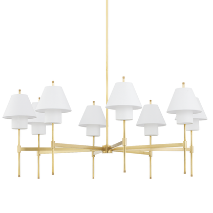 Hudson Valley Glenmoore 8-Light Chandelier Aged Brass