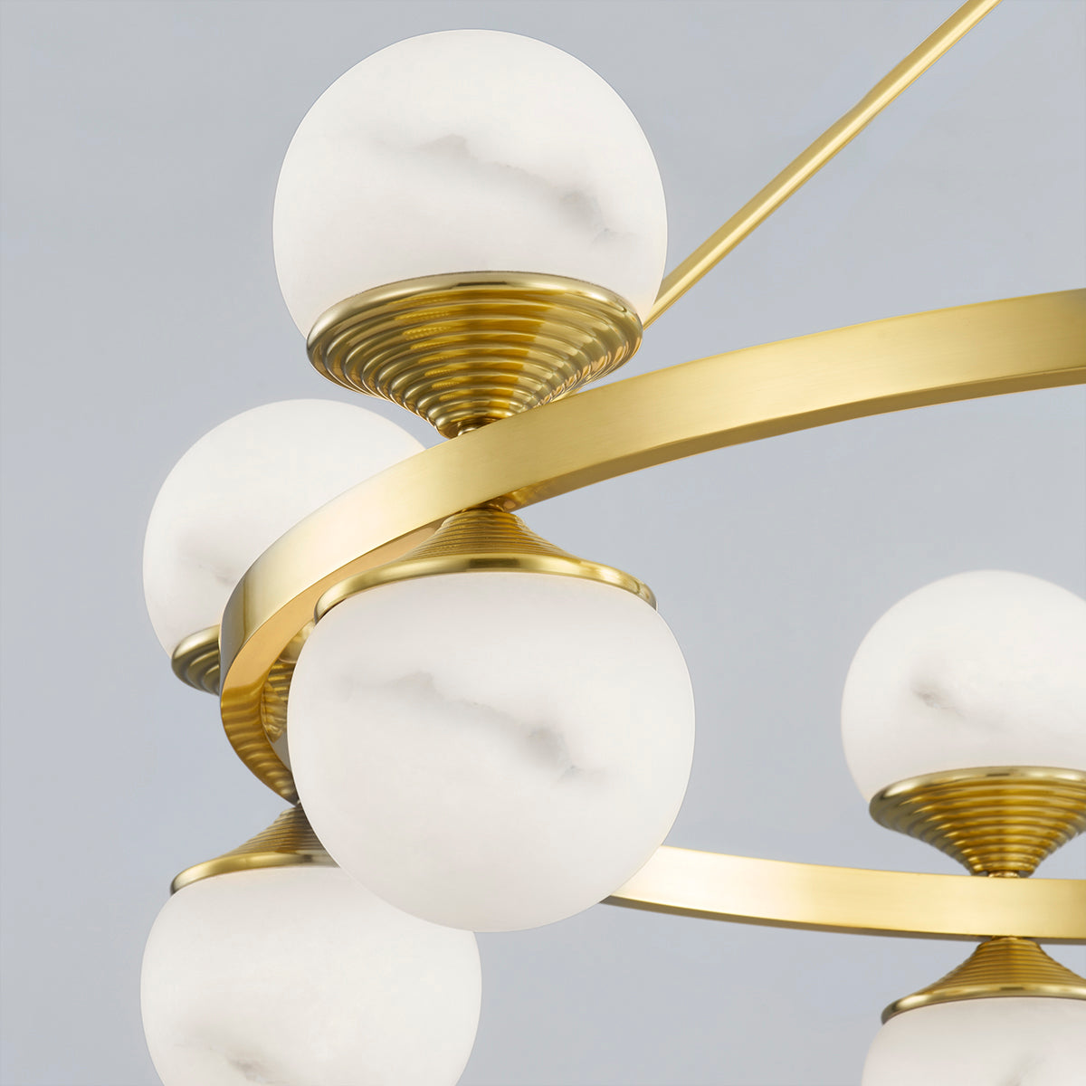 Hudson Valley Grafton 34" Chandelier in Aged Brass, alternate view 2