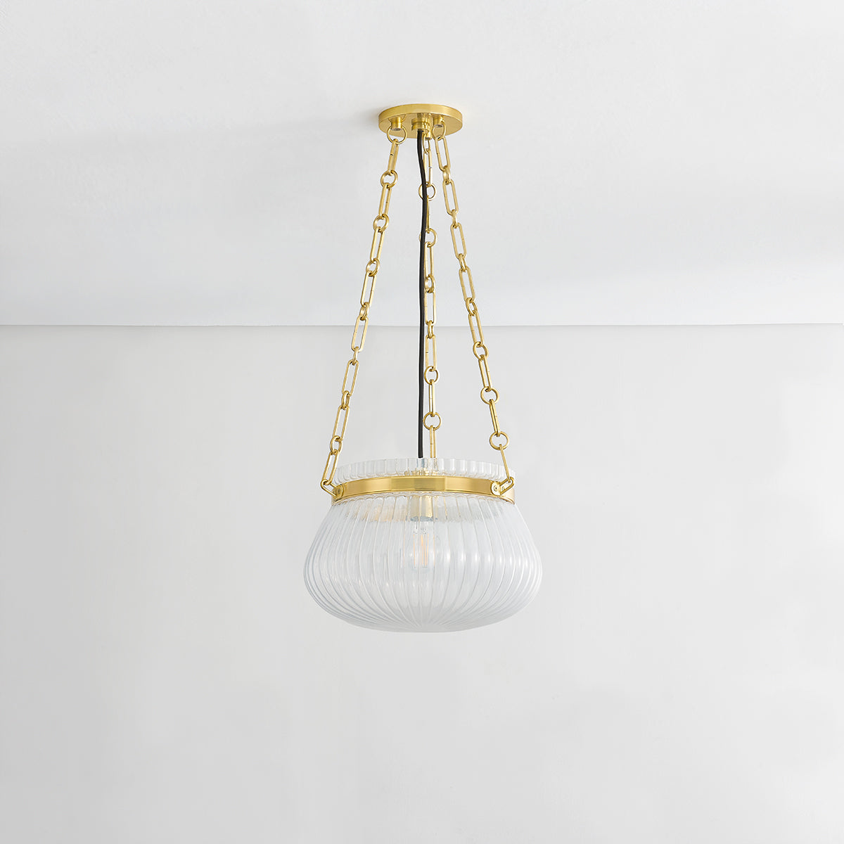 Hudson Valley Granby 13" Pendant in Aged Brass, alternate view 1