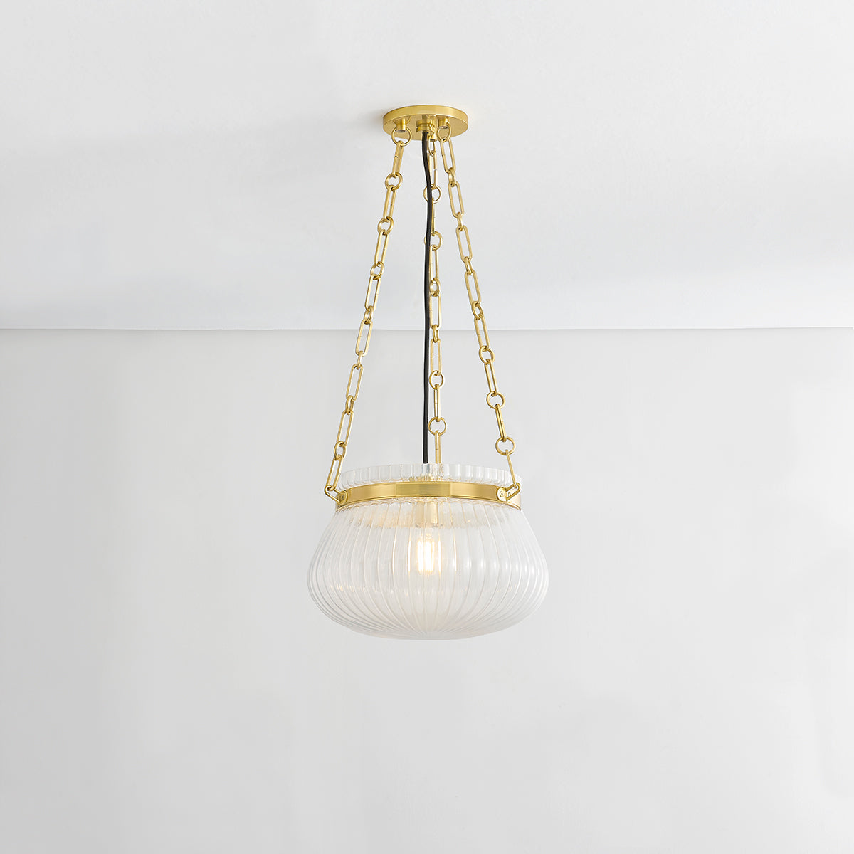 Hudson Valley Granby 13" Pendant in Aged Brass, alternate view 2
