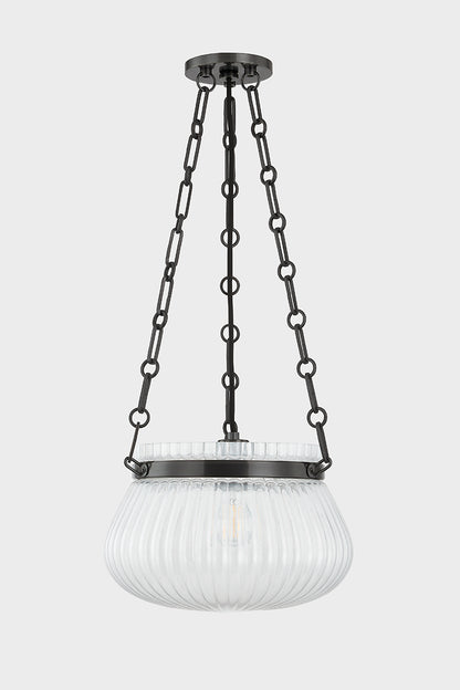 Hudson Valley Granby 13" Pendant in Old Bronze, room setting 1