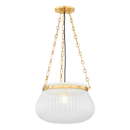 Hudson Valley Granby 17" Pendant Aged Brass