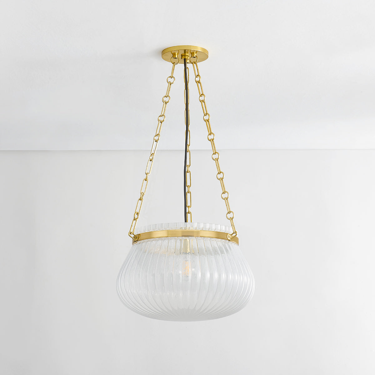 Hudson Valley Granby 17" Pendant in Aged Brass, alternate view 1