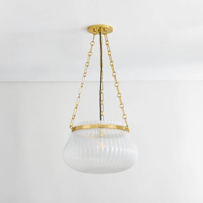 Hudson Valley Granby 17" Pendant in Aged Brass, alternate view 1