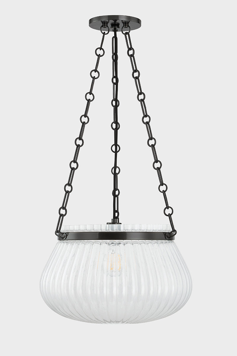 Hudson Valley Granby 17" Pendant in Old Bronze, room setting 1
