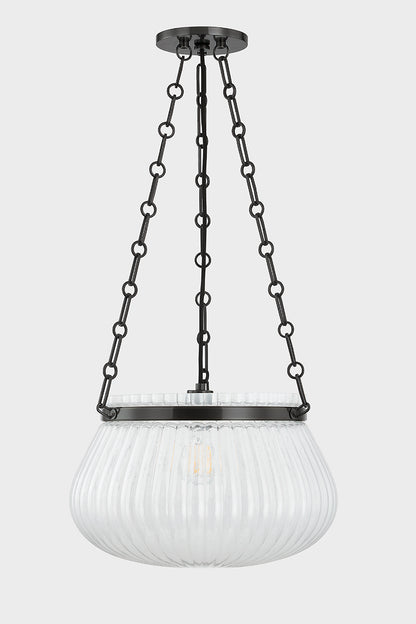 Hudson Valley Granby 17" Pendant in Old Bronze, room setting 1