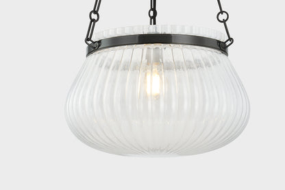 Hudson Valley Granby 17" Pendant in Old Bronze, room setting 2