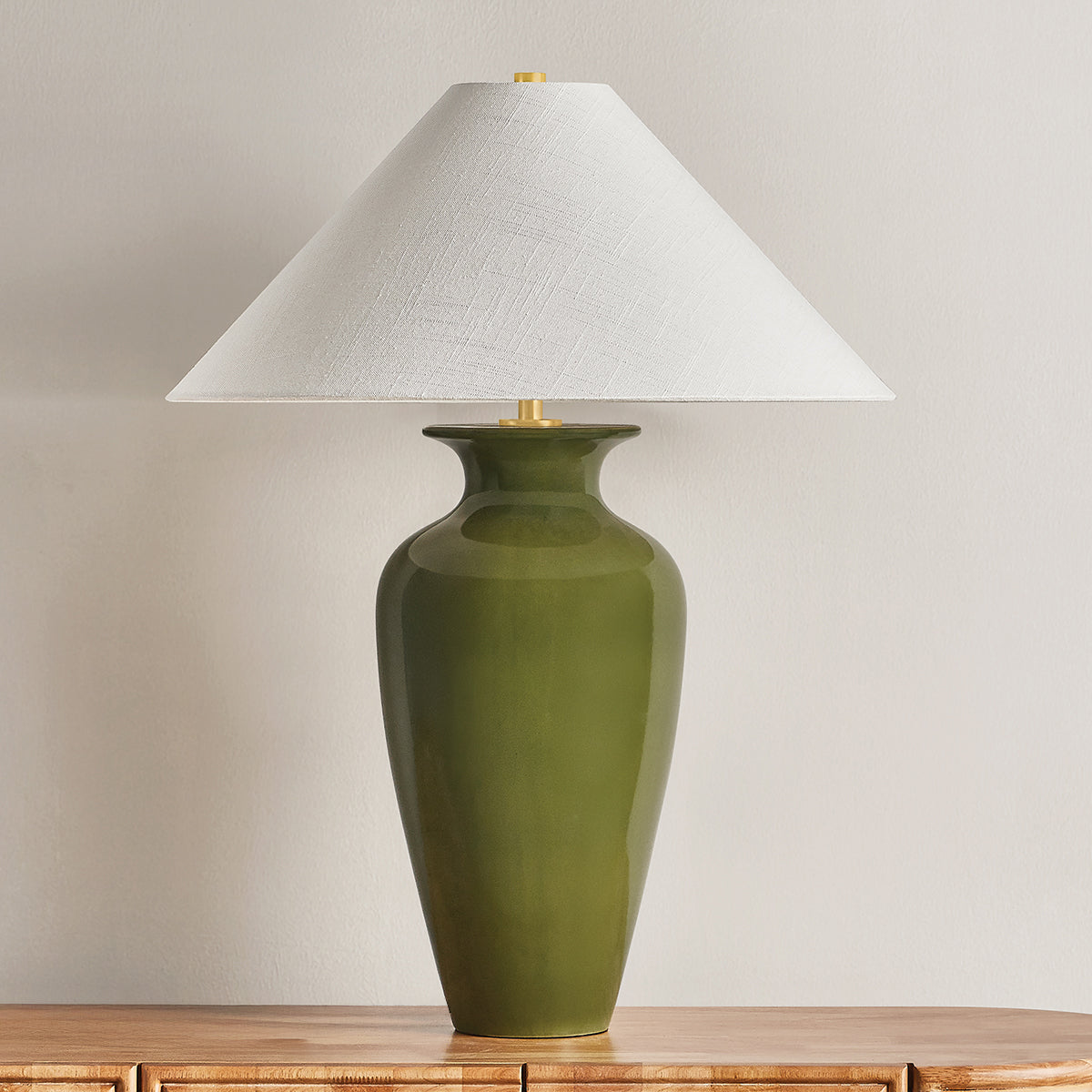 Hudson Valley Grassy Point Table Lamp in Aged Brass, alternate view 1