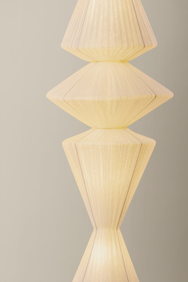 Hudson Valley Greendale 5-Light Floor Lamp in Aged Brass, room setting 3
