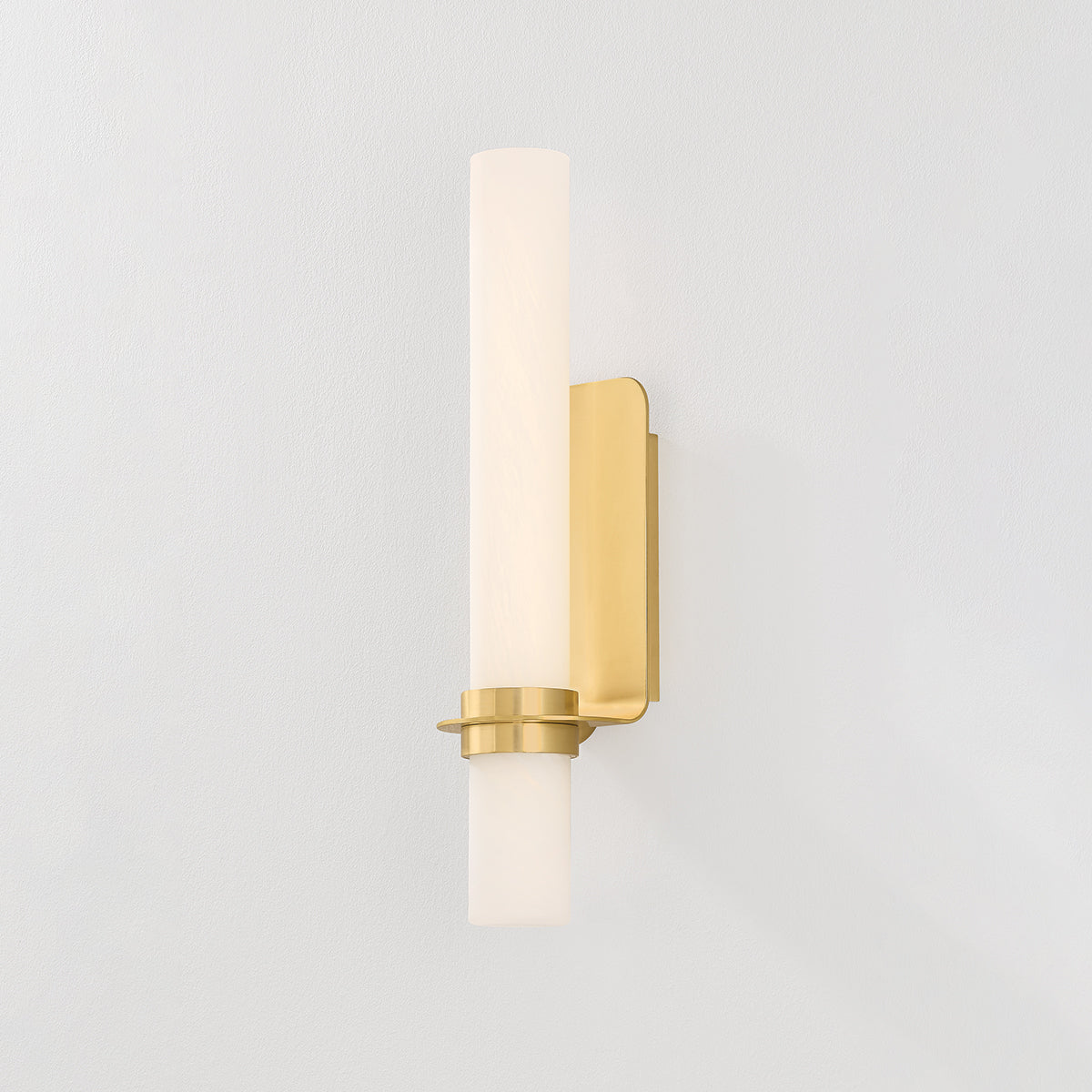 Hudson Valley Groveland Station 18" Tall Wall Sconce in Aged Brass, alternate view 2