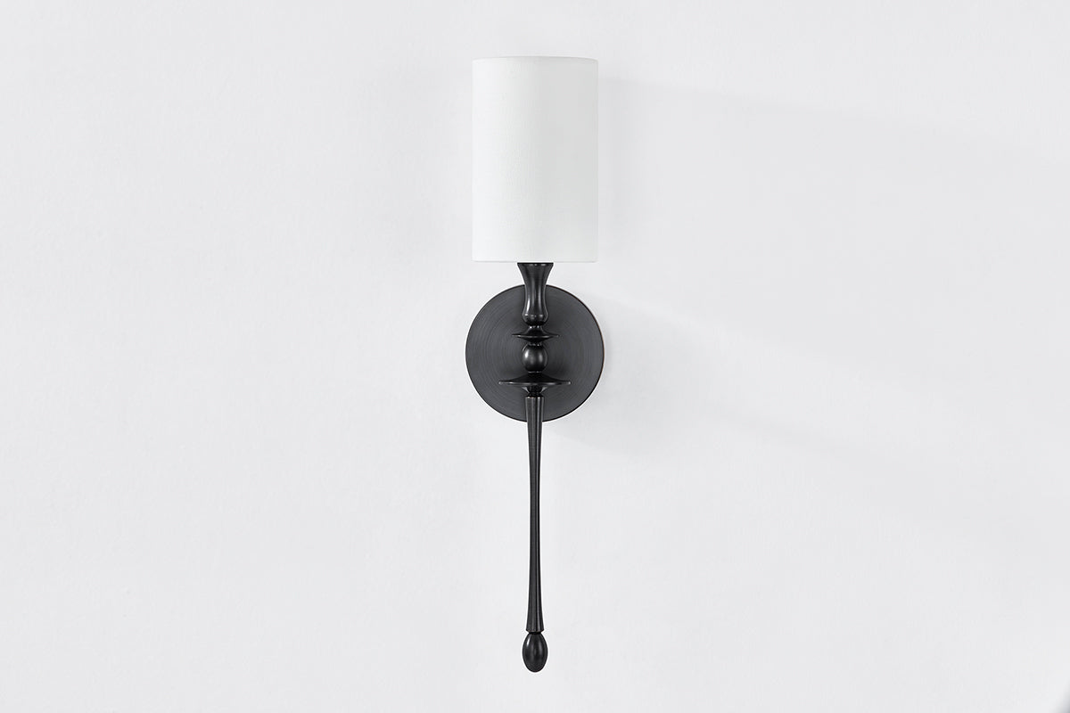 Hudson Valley Guilford Wall Sconce in Distressed Bronze, room setting 1