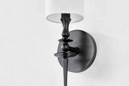 Hudson Valley Guilford Wall Sconce in Distressed Bronze, room setting 2
