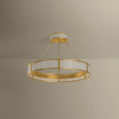 Hudson Valley Halcott 30" Chandelier in Vintage Gold Leaf, alternate view 1