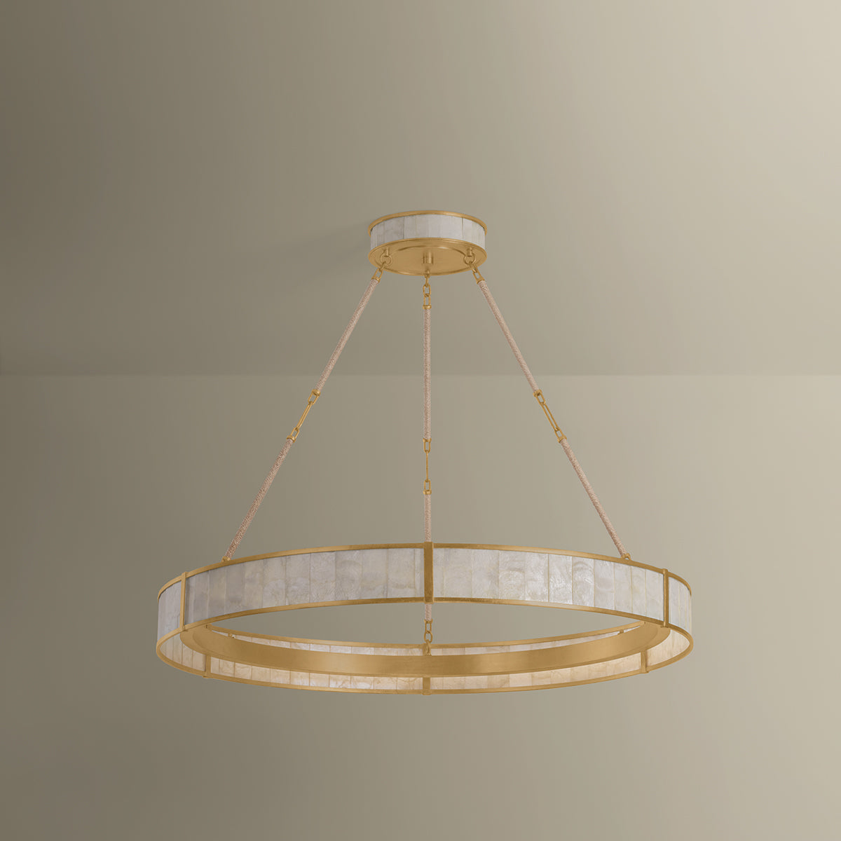 Hudson Valley Halcott 42" Chandelier in Vintage Gold Leaf, alternate view 1