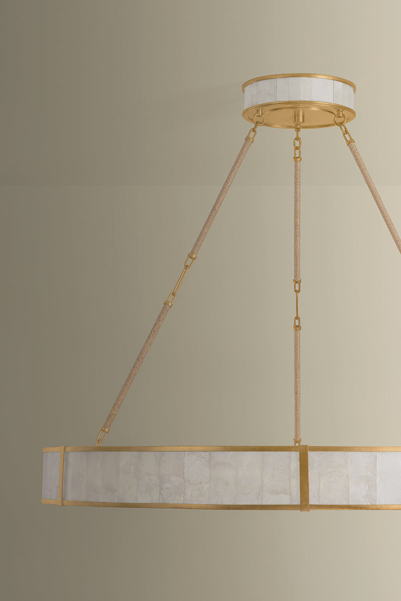 Hudson Valley Halcott 42" Chandelier in Vintage Gold Leaf, room setting 1