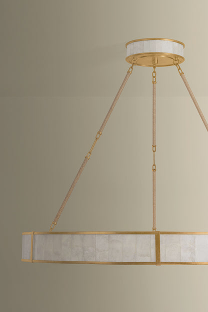 Hudson Valley Halcott 42" Chandelier in Vintage Gold Leaf, room setting 1