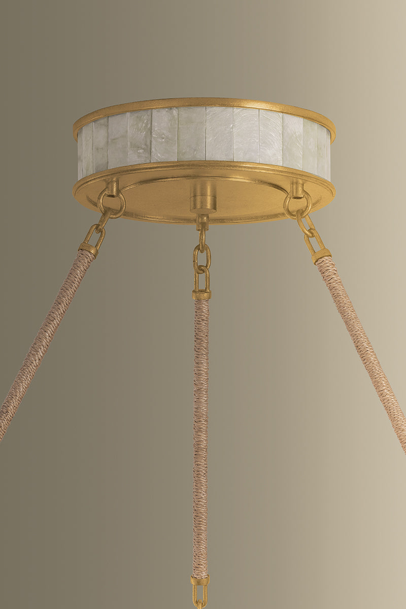 Hudson Valley Halcott 42" Chandelier in Vintage Gold Leaf, room setting 4