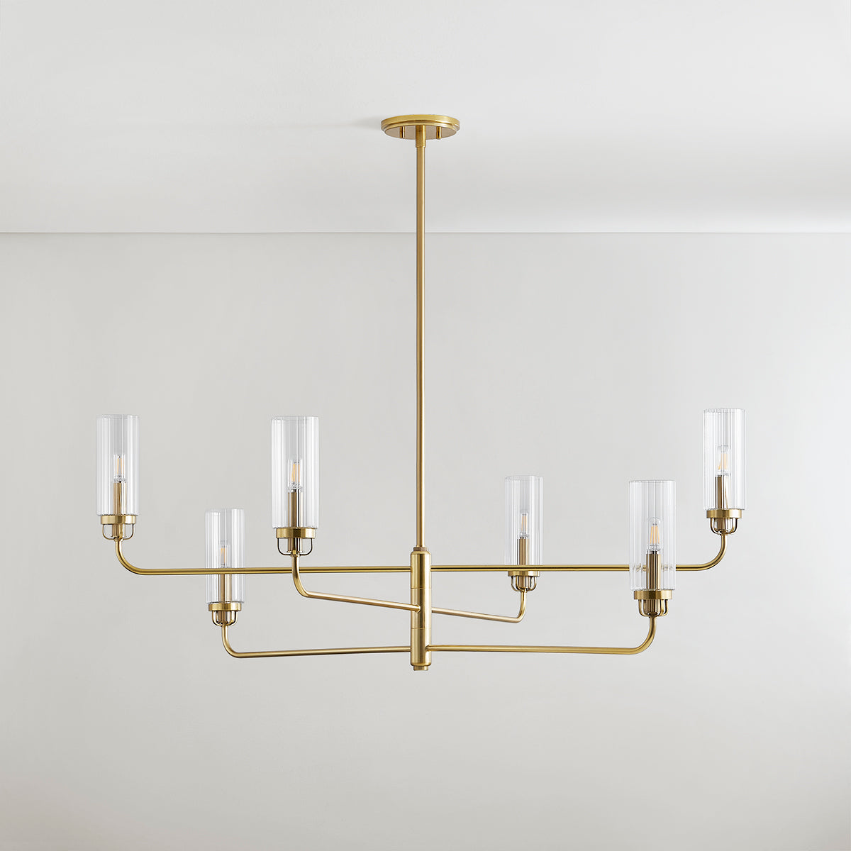 Hudson Valley Halifax 6-Light Chandelier Aged Brass detail view 1