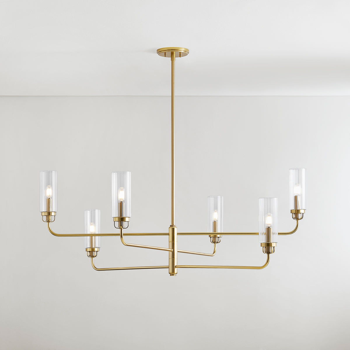 Hudson Valley Halifax 6-Light Chandelier Aged Brass detail view 2