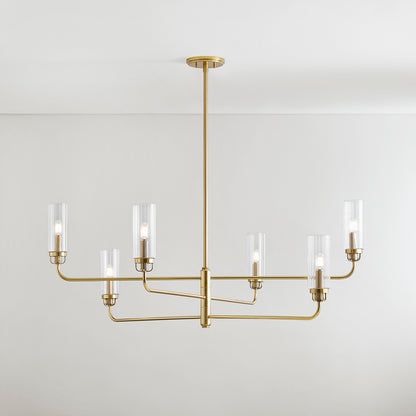 Hudson Valley Halifax 6-Light Chandelier Aged Brass detail view 2