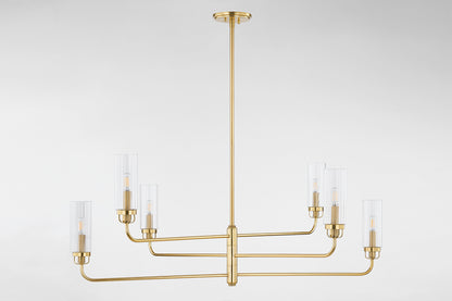 Hudson Valley Halifax 6-Light Chandelier Aged Brass detail view 3