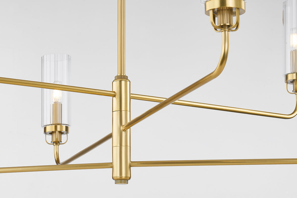 Hudson Valley Halifax 6-Light Chandelier Aged Brass detail view 4