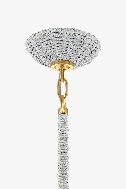 Hudson Valley Hampstead 20" Pendant Aged Brass detail view 3