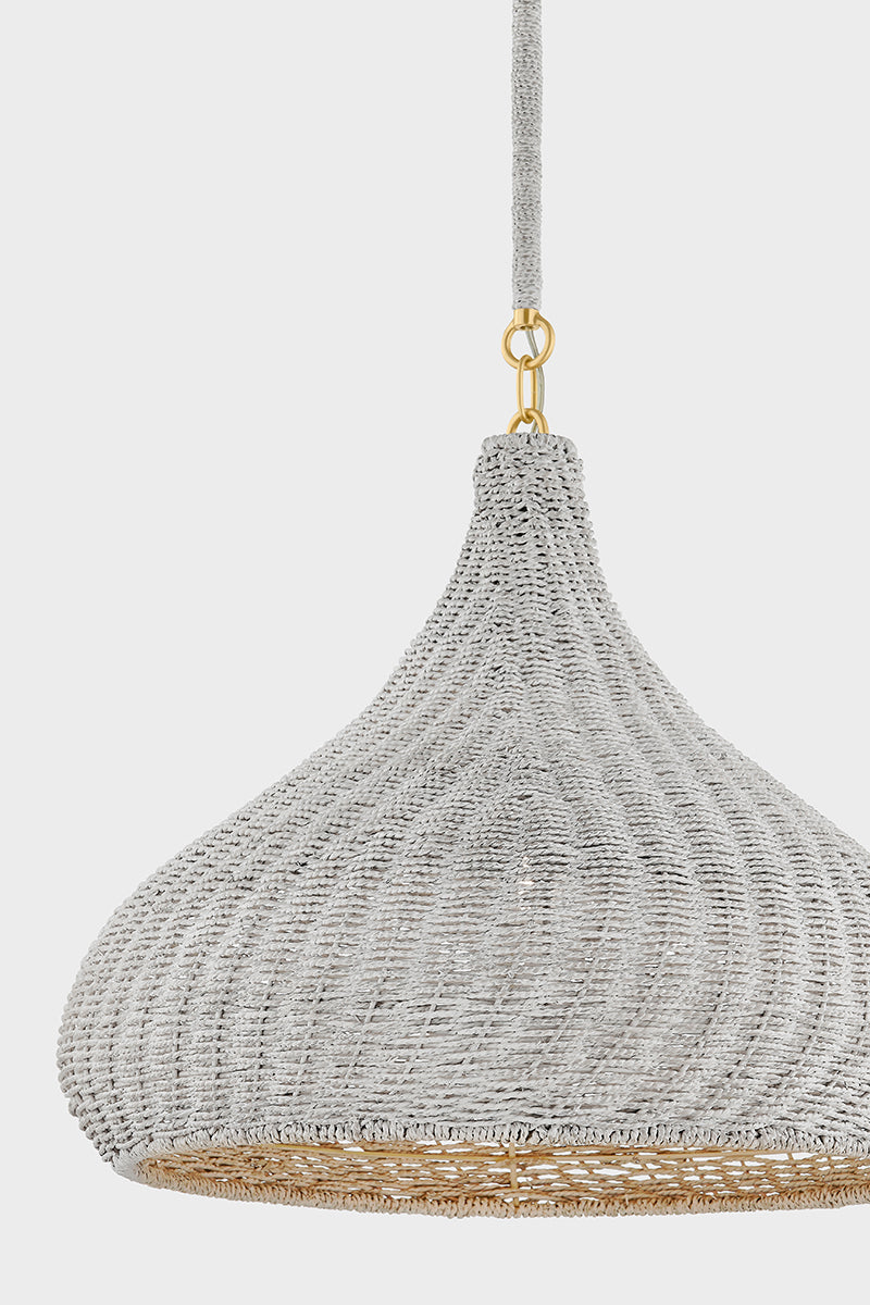 Hudson Valley Hampstead 20" Pendant Aged Brass detail view 4