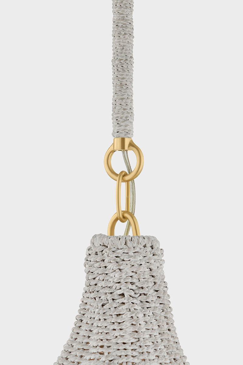 Hudson Valley Hampstead 20" Pendant Aged Brass detail view 6