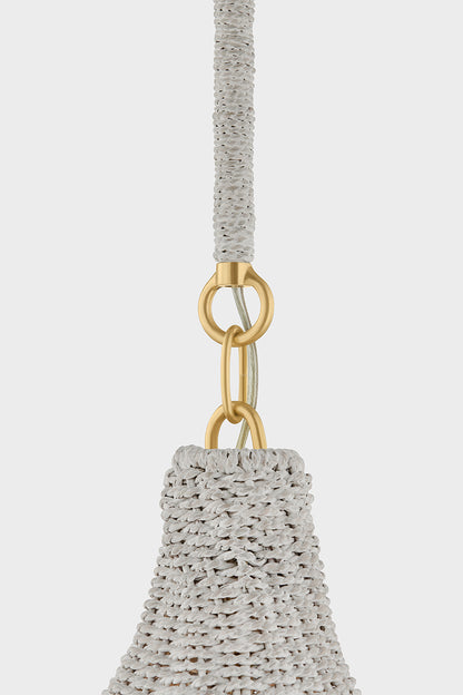 Hudson Valley Hampstead 20" Pendant Aged Brass detail view 6