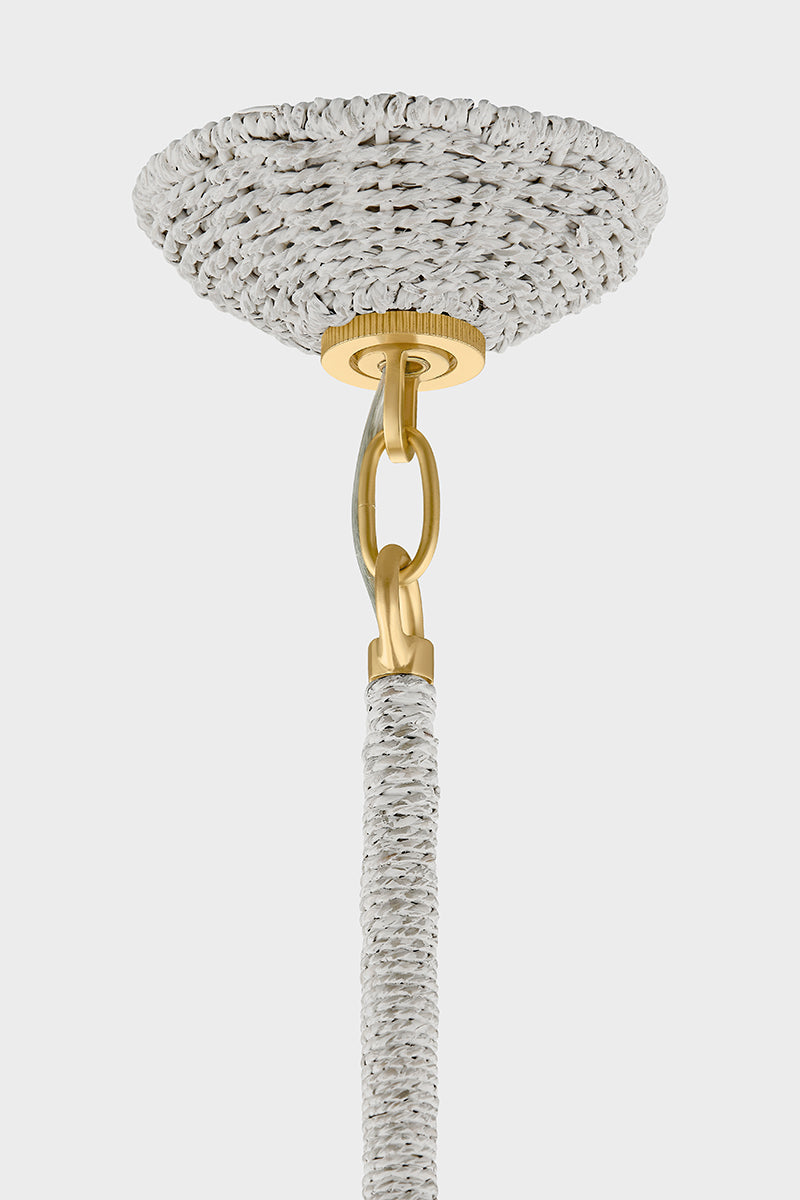 Hudson Valley Hampstead 28" Pendant Aged Brass detail view 3