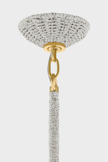 Hudson Valley Hampstead 28" Pendant Aged Brass detail view 3