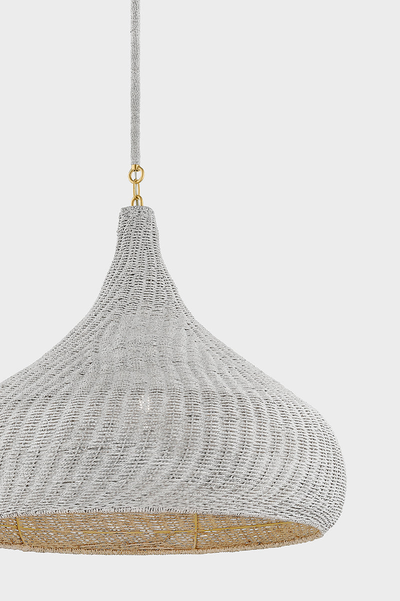 Hudson Valley Hampstead 28" Pendant Aged Brass detail view 4