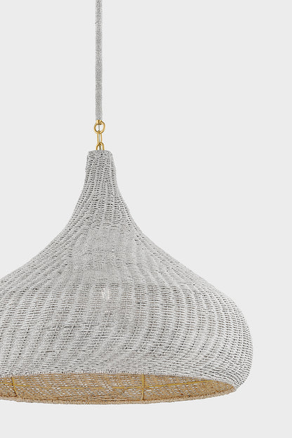 Hudson Valley Hampstead 28" Pendant Aged Brass detail view 4