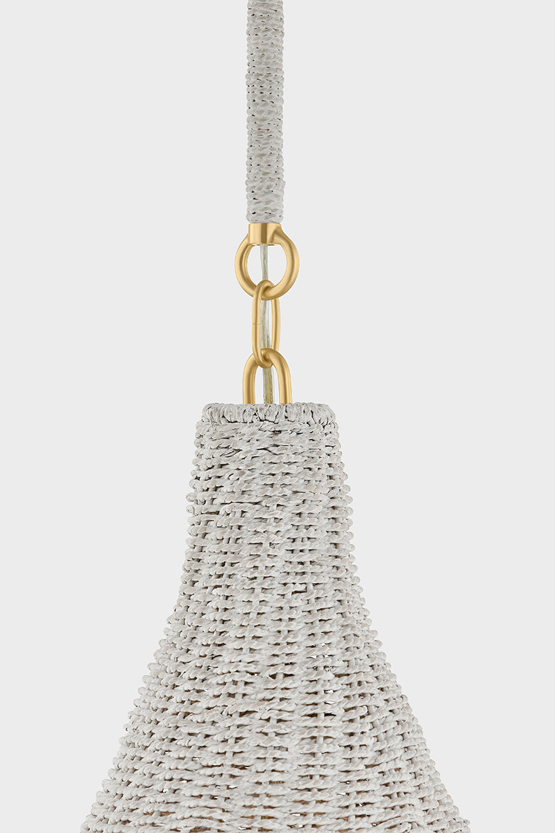Hudson Valley Hampstead 28" Pendant Aged Brass detail view 5