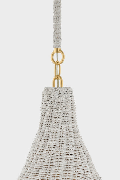 Hudson Valley Hampstead 28" Pendant Aged Brass detail view 5