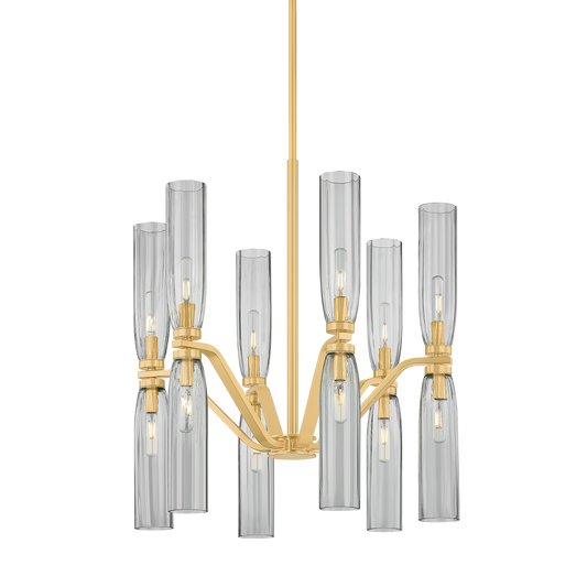 Hudson Valley Harpswell 12-Light Chandelier Aged Brass