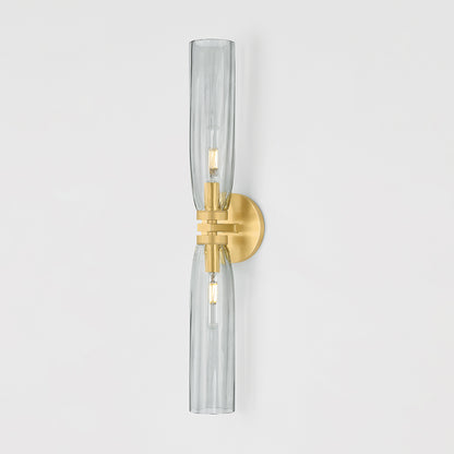 Hudson Valley Harpswell 2-Light Bath & Vanity Light in Aged Brass, alternate view 2